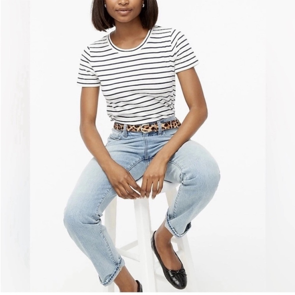 J. Crew Women’s Striped Girlfriend Crewneck Tee